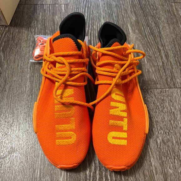 Adidas Pharrell Williams HU NMD GY0095 Orange Ubuntu Size 9.5 New w/ Box - Picture 8 of 11